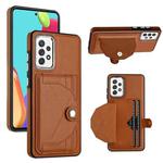 For Samsung Galaxy A72 4G / A72 5G Shockproof Leather Phone Case with Card Holder(Brown)