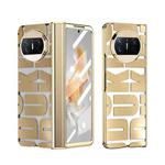 For Huawei Mate X3 Integrated Electroplating Folding Phone Case with Hinge(Tyrant Gold)