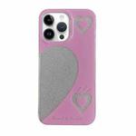 For iPhone 14 Pro PC + TPU Dual-side Laminating IMD Phone Case(Pink)