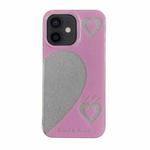 For iPhone 12 PC + TPU Dual-side Laminating IMD Phone Case(Pink)