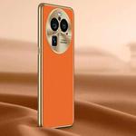 For OPPO Find X6 Pro Litchi Texture Genuine Leather Phone Case(Orange)