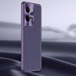 For OPPO Reno9 Litchi Texture Genuine Leather Phone Case(Purple)