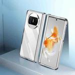 For Huawei Mate X3 Electroplating PC Folding Phone Case with Hinge(Silver)