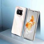 For Huawei Mate X3 Electroplating PC Folding Phone Case with Hinge(Transparent)
