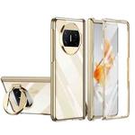 For Huawei Mate X3 Integrated Electroplating PC Folding Phone Case with Hinge(Gold)