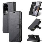 For OPPO Reno10 AZNS Sheepskin Texture Flip Leather Phone Case(Black)