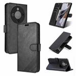 For Honor X70 5G AZNS Sheepskin Texture Flip Leather Phone Case(Black)