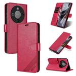 For Honor X70 5G AZNS Sheepskin Texture Flip Leather Phone Case(Red)
