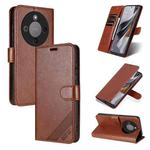 For Honor X70 5G AZNS Sheepskin Texture Flip Leather Phone Case(Brown)