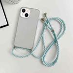 For iPhone 14 Plus Thicken Colorful TPU Phone Case with Braided Lanyard(Transparent)