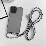 For iPhone SE 2022 / 2020 / 8 / 7 Thicken Colorful TPU Phone Case with Braided Lanyard(Black)