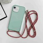 For iPhone 6 / 6s Thicken Colorful TPU Phone Case with Braided Lanyard(Green)