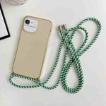 For iPhone 6 / 6s Thicken Colorful TPU Phone Case with Braided Lanyard(Gold)