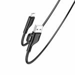 YESIDO CA105 1.2m 2.4A USB to Micro USB Charging Data Cable with Hook(Black)