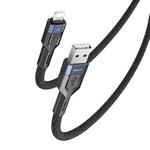 YESIDO CA106 1.2m 2.4A USB to 8 Pin OD0.6 Charging Data Cable(Black)