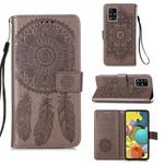 For Samsung Galaxy A51 5G Dream Catcher Printing Horizontal Flip Leather Case with Holder & Card Slots & Wallet & Lanyard(Grey)