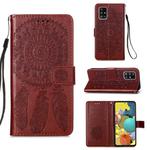 For Samsung Galaxy A51 5G Dream Catcher Printing Horizontal Flip Leather Case with Holder & Card Slots & Wallet & Lanyard(Brown)