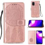 For Xiaomi Mi 10 Lite 5G / Mi 10 Youth 5G Dream Catcher Printing Horizontal Flip Leather Case with Holder & Card Slots & Wallet & Lanyard(Rose Gold)