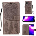 For Xiaomi Mi 10 Lite 5G / Mi 10 Youth 5G Dream Catcher Printing Horizontal Flip Leather Case with Holder & Card Slots & Wallet & Lanyard(Grey)