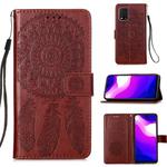 For Xiaomi Mi 10 Lite 5G / Mi 10 Youth 5G Dream Catcher Printing Horizontal Flip Leather Case with Holder & Card Slots & Wallet & Lanyard(Brown)