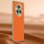 For Honor Magic5 Pro Litchi Texture Genuine Leather Phone Case(Orange)