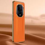 For Honor Magic5 Ultimate Litchi Texture Genuine Leather Phone Case(Orange)