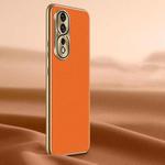 For Honor 80 Pro Litchi Texture Genuine Leather Phone Case(Orange)