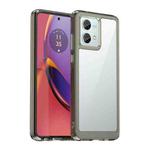 For Motorola Moto G84 Colorful Series Acrylic Hybrid TPU Phone Case(Transparent Grey)