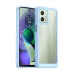 For Motorola Moto G54 Global Colorful Series Acrylic Hybrid TPU Phone Case(Blue)