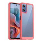 For Motorola Moto G34 Colorful Series Acrylic Hybrid TPU Phone Case(Red)