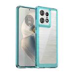 For Motorola Moto Edge 50 Pro Colorful Series Acrylic Hybrid TPU Phone Case(Transparent Blue)