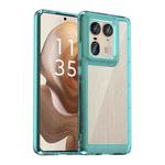 For Motorola Edge 50 Ultra Global Colorful Series Acrylic Hybrid TPU Phone Case(Transparent Blue)