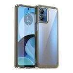 For Motorola Moto G14 Colorful Series Acrylic Hybrid TPU Phone Case(Transparent Grey)