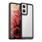 For Motorola Moto G35 5G Colorful Series Acrylic Hybrid TPU Phone Case(Black)