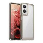 For Motorola Moto G35 5G Colorful Series Acrylic Hybrid TPU Phone Case(Transparent Grey)