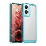 For Motorola Moto G35 5G Colorful Series Acrylic Hybrid TPU Phone Case(Transparent Blue)