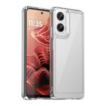 For Motorola Moto G35 5G Colorful Series Acrylic Hybrid TPU Phone Case(Transparent)