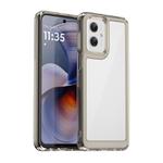 For Motorola Moto G55 5G Colorful Series Acrylic Hybrid TPU Phone Case(Transparent Grey)