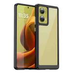 For Motorola Moto G85 Colorful Series Acrylic Hybrid TPU Phone Case(Black)