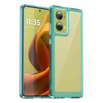 For Motorola Moto G85 Colorful Series Acrylic Hybrid TPU Phone Case(Transparent Blue)