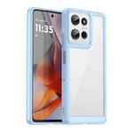 For Motorola Moto G75 5G Colorful Series Acrylic Hybrid TPU Phone Case(Blue)