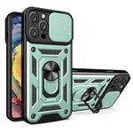 For iPhone 16 Pro Max Sliding Camera Cover Design TPU+PC Phone Case(Green)