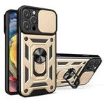 For iPhone 16 Pro Max Sliding Camera Cover Design TPU+PC Phone Case(Gold)