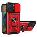 For iPhone 16 Pro Sliding Camera Cover Design TPU+PC Phone Case(Red)