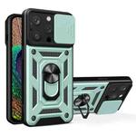 For iPhone 16 Pro Sliding Camera Cover Design TPU+PC Phone Case(Green)