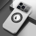 For iPhone 14 Pro MagSafe Magnetic Skin Feel PC Phone Case(Silver Grey)