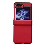 For Samsung Galaxy Z Flip5 Pure Color Hinge Shockproof Phone Case(Red)