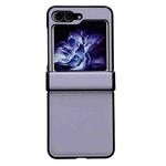 For Samsung Galaxy Z Flip5 Pure Color Hinge Shockproof Phone Case(Purple)