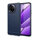 For Realme 11 5G Brushed Texture Carbon Fiber TPU Phone Case(Blue)