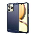 For Realme Note 50 Brushed Texture Carbon Fiber TPU Phone Case(Blue)